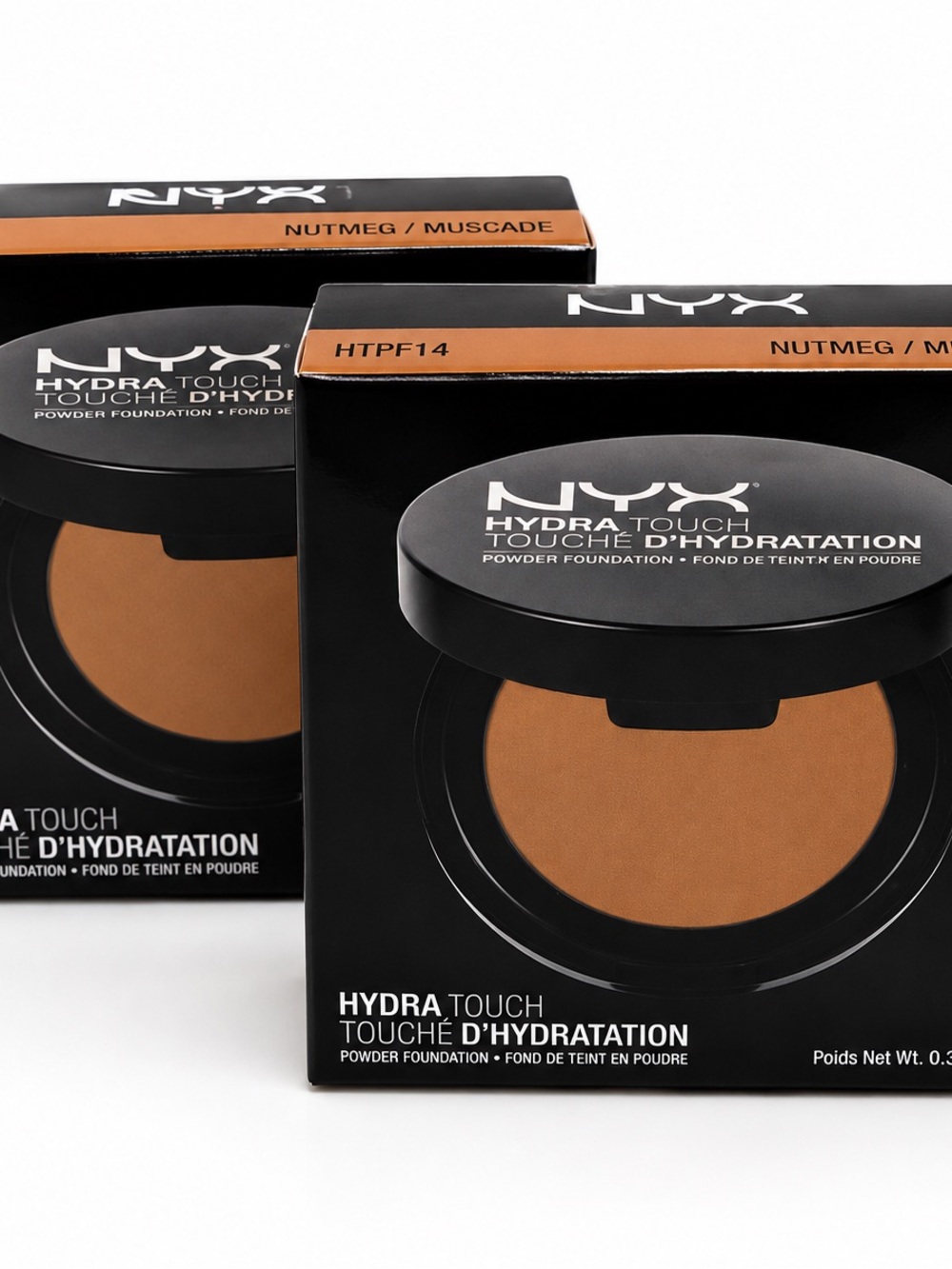 NYX Hydra Touch Powder Foundation - Nutmeg Bundle of 2